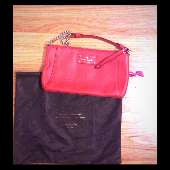 Kate Spade bright red shoulder handbag - Picture 1 of 4