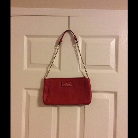 Kate Spade bright red shoulder handbag - Picture 2 of 4
