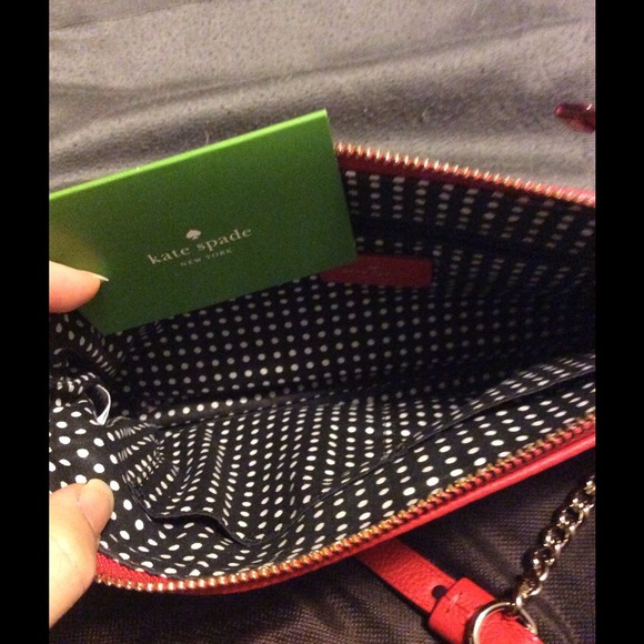 Kate Spade bright red shoulder handbag - Picture 4 of 4