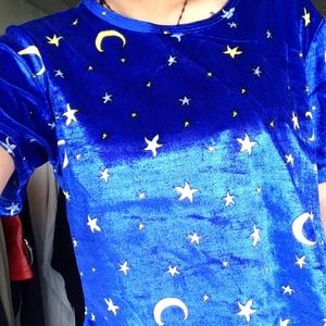 Lunar Moon Stars Velvet Top