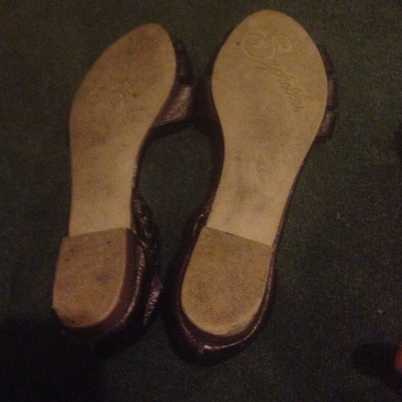 Seychelles Bronze Open Toe Flats - Picture 4 of 4