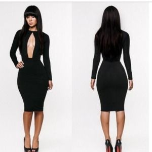 New sexy black party dress