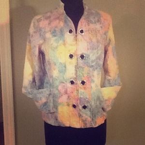Tie dye eyelet jacket great for spring time!