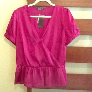Plum short sleeve shirt