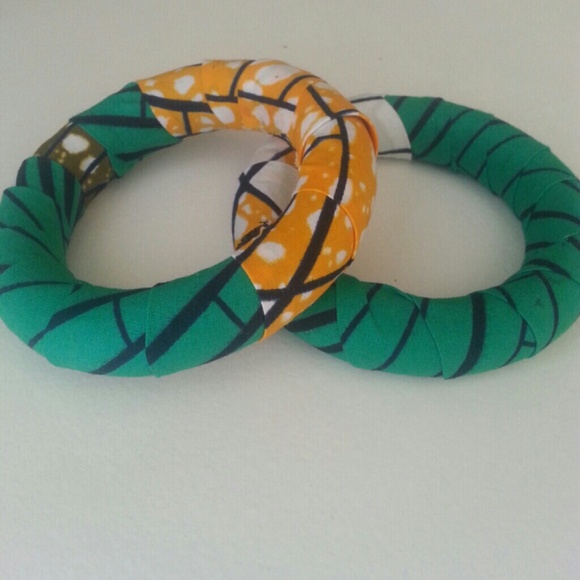 African print bangle set
