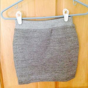Silver stretch skirt