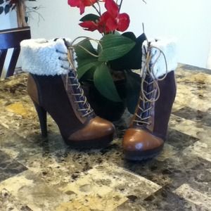 Brown and Tan ankle boots
