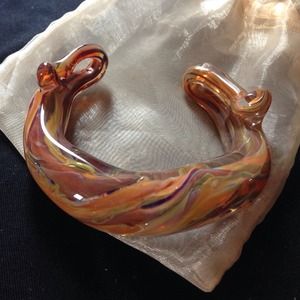 Gorgeous hand blown glass bracelet.