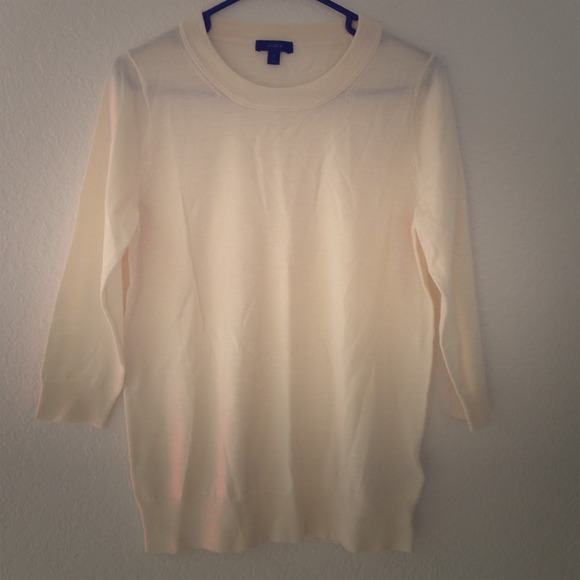 Cream colored J Crew sweater