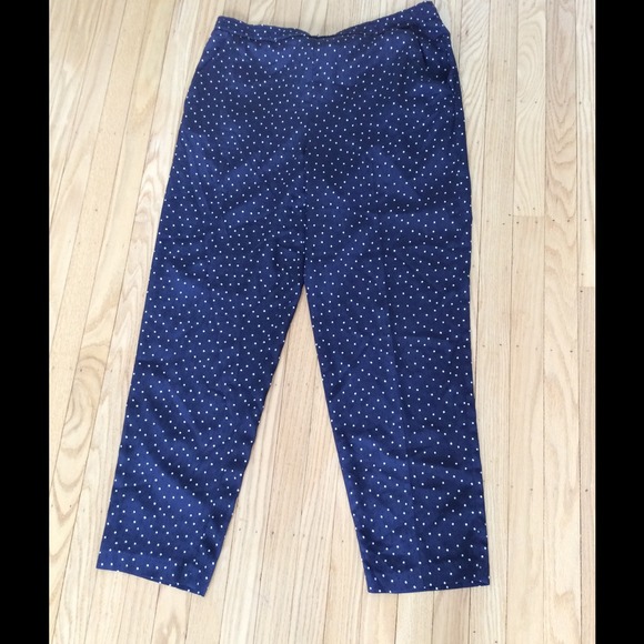 Pants - 🌟DONATED🌟 - vintage navy blue polka dot pants