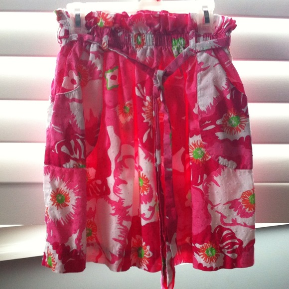 🚫sold🚫 lilly pulitzer pink begonias skirt xs