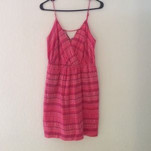 Coral patterned summer dress