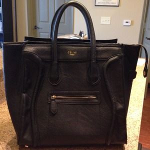Celine Inspired Mini Luggage Bag / Purse / Gold