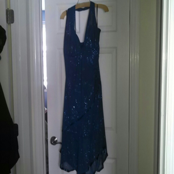 Knee Length Dark Blue Cocktail Dress