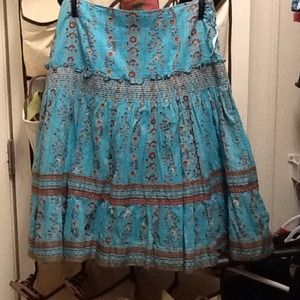 Blue bohemian skirt