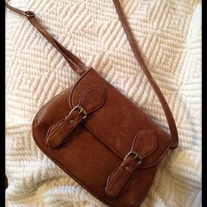 Small brown western crossbody bag