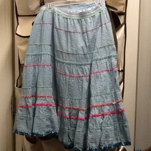 Light blue ribbon stripe skirt