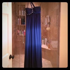 Gorgeous gradient blue one shoulder formal dress!
