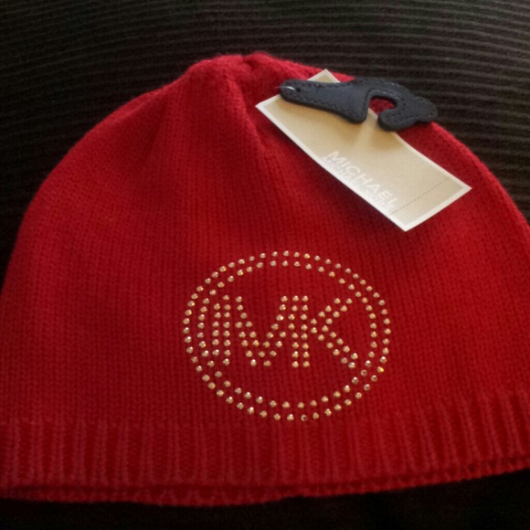 Red Michael Kors Beanie