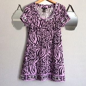 Leopard print & studded shirt