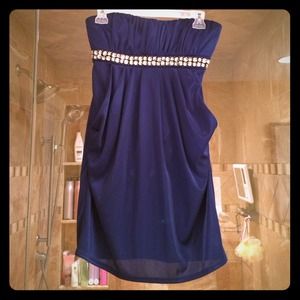 Winter wonderland royal blue glamor dress!