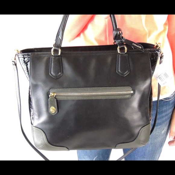 Coach Black Poppy Blaire Tote
