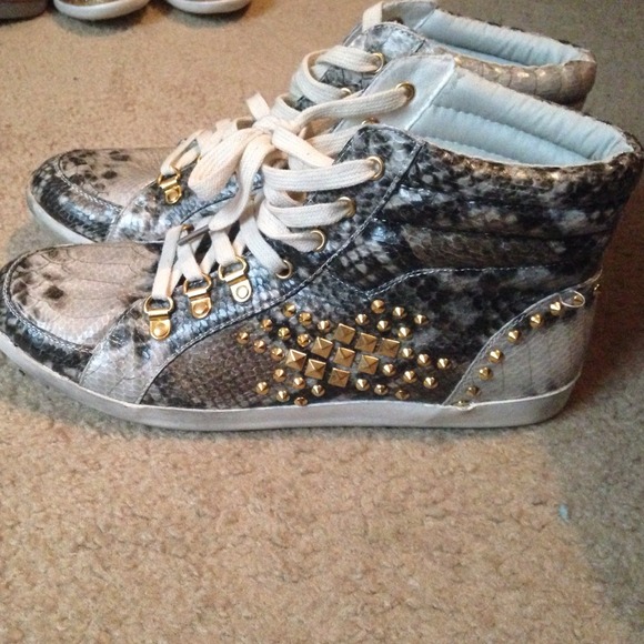 Snake Print Sneakers