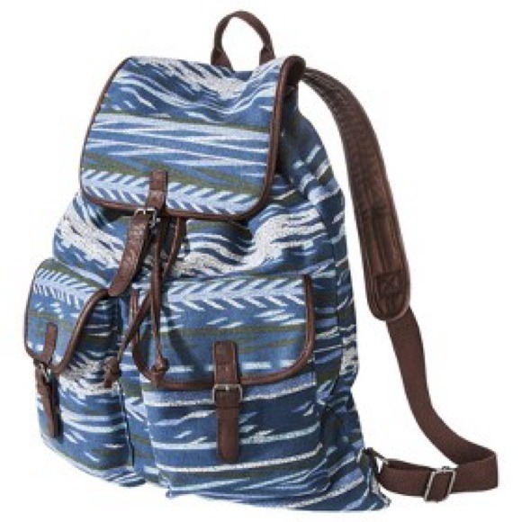 Aztec Print Drawstring Backpack