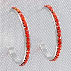 👏💥SALE👏🎉 Red Hoop Earrings