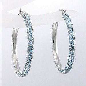 Blue Rhinestone Earrimgs