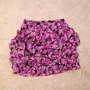 Flowery purple skirt