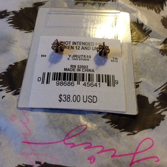 Authentic Juicy Couture OUI Earrings or Yes/French - Picture 2 of 3