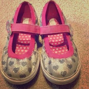 Keds tennis shoes girls size 12m silver sparkle