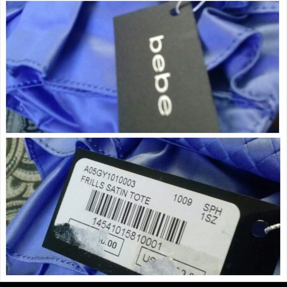 ⛔SOLD⛔ 💐HP 9/24 🎉 bebe frills satin tote - Picture 4 of 4