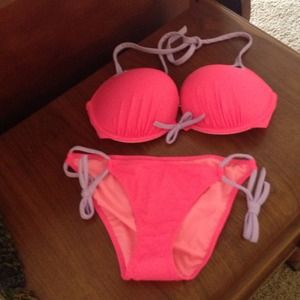 Pink and lavender bikini