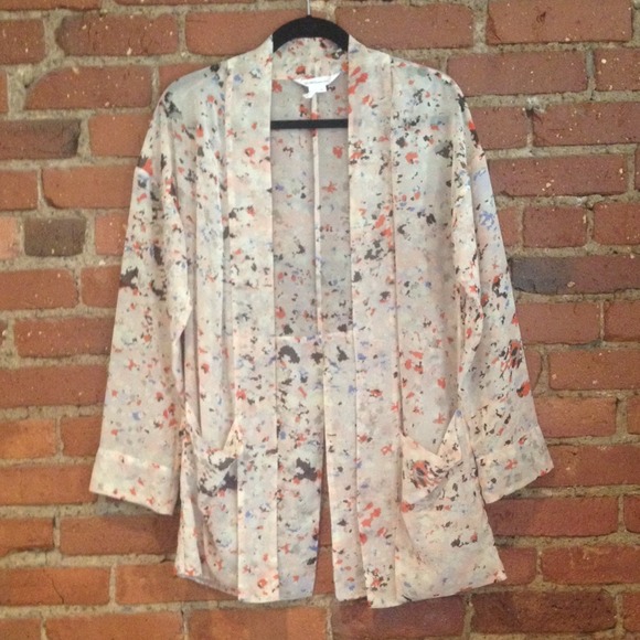 BCBGeneration Jackets & Blazers - BCBG Sheer Printed Kimono Jacket