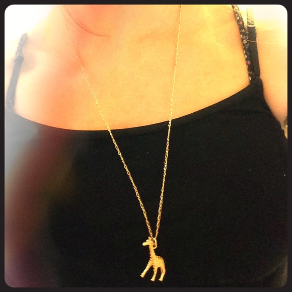 J. Crew long necklace with giraffe charm