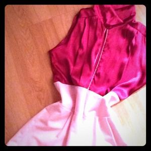 Pink/cherry Jumpsuit shorts zip up