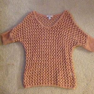 Salmon color/glitter rope allusion shirt SO CUTE!