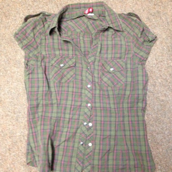 Green plaid shirt