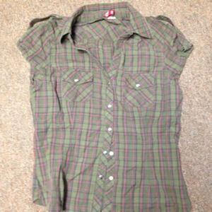 Green plaid shirt