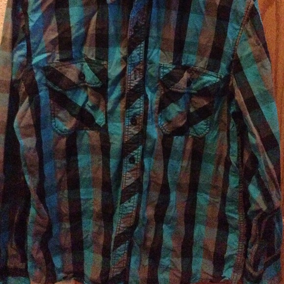Men's carbon button down shirt