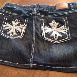 Denim mini skirt