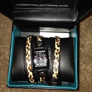 lamer collection Accessories - LaMer Collection Leopard Wrap Watch lamer collection Accessories - LaMer Collection Leopard Wrap Watch
