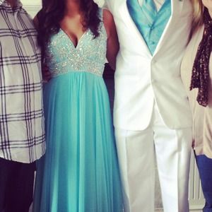 Blue Tony Bowls dress w/ padding sowed in