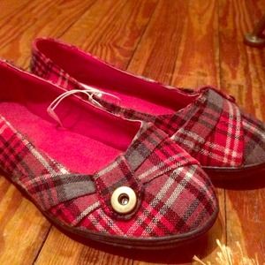 Plaid flats