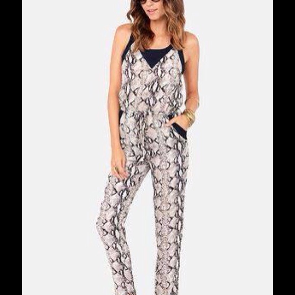 Hiss and tell snake print jumpsuit - Picture 1 of 3