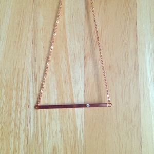 Rose bar necklace