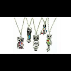 Owl charm and necklace