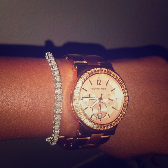 🚫SOLD Authentic Michael Kors Baguette-Bezel Watch